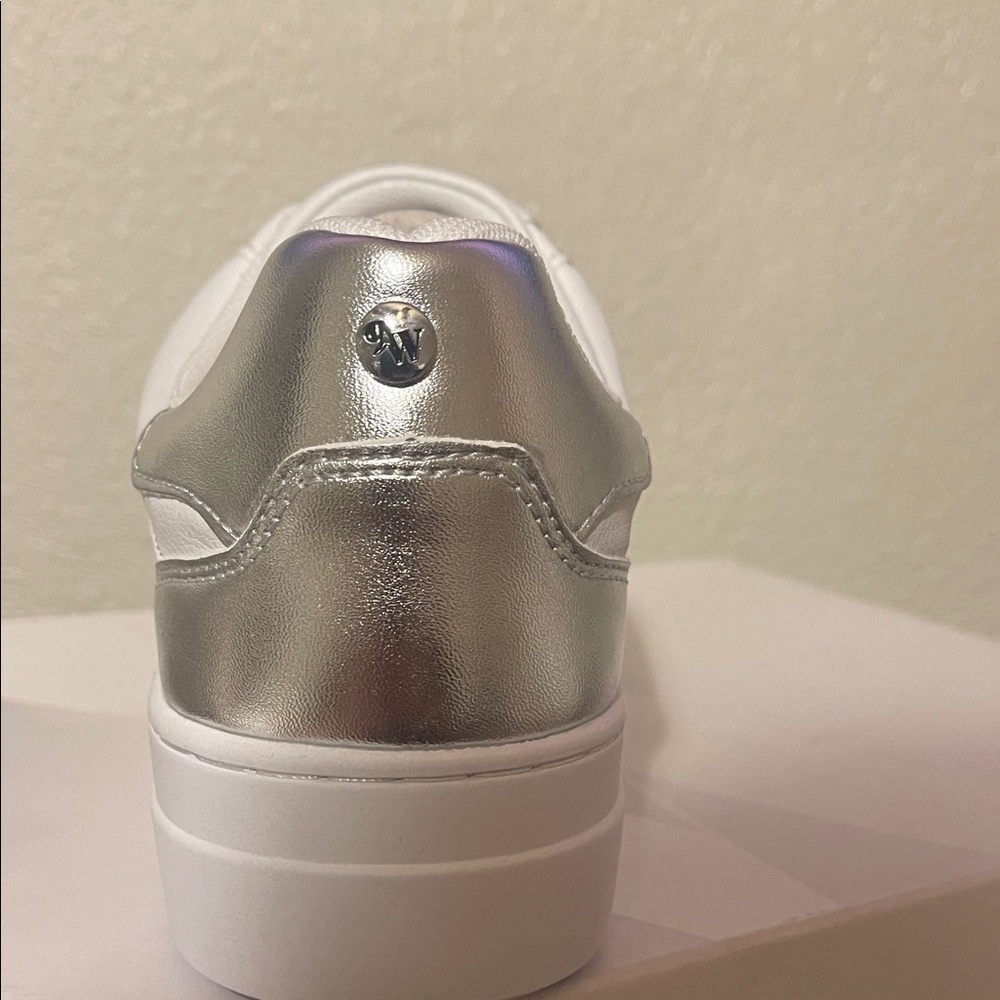 Nine West Women's Sneakers in White and Silver - Picture 3 of 6